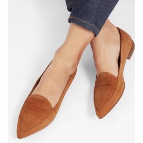 Everlane Shoes - Everlane The Modern Loafer Suede Pointed Toe Camel Cognac Size 8